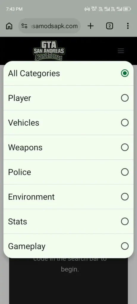 gta cheat codes finder categories
