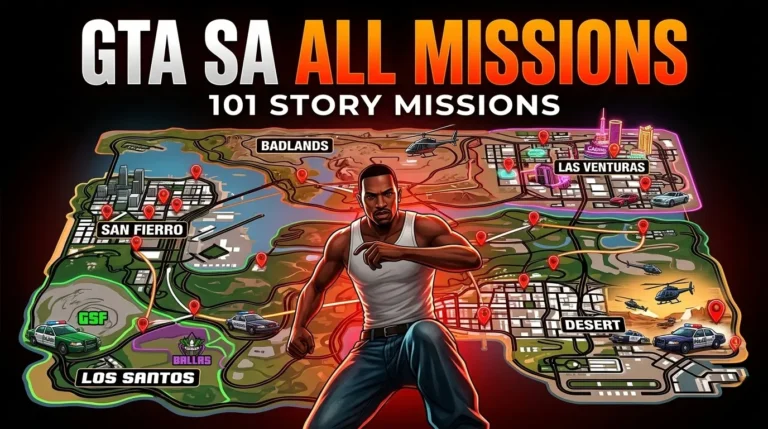 Complete GTA San Andreas all missions list guide